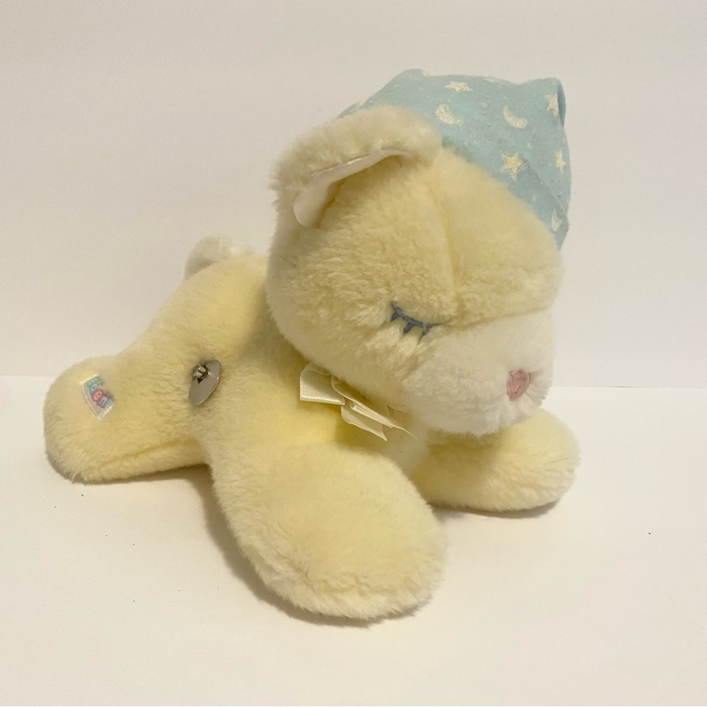 Eden Baby Teddy Bear Plush Pastel Musical Lullaby Stuffed Animal Toy Vintage
